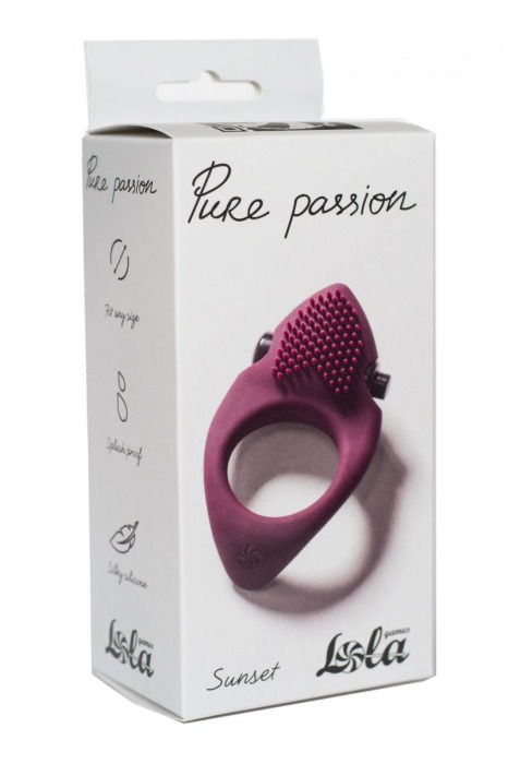 Бордовое эрекционное виброкольцо Pure Passion Sunset - Lola Games - в Люберцах купить с доставкой