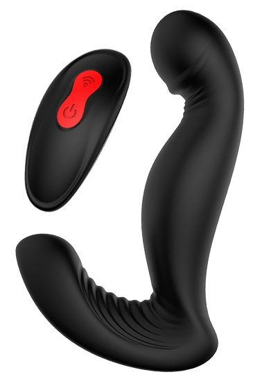 Черный вибромассажер простаты SWIRLING P-PLEASER - Dream Toys - в Люберцах купить с доставкой