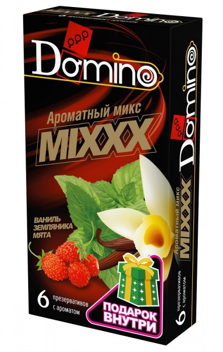 Ароматизированные презервативы DOMINO  Ароматный микс  - 6 шт. - Domino - купить с доставкой в Люберцах