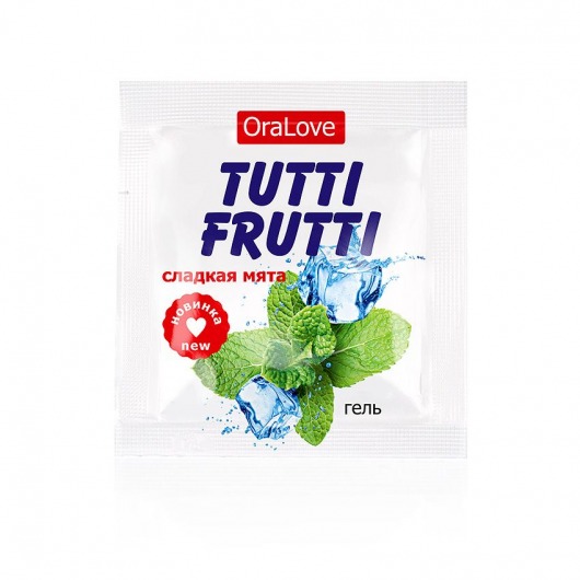 Пробник гель-смазки Tutti-frutti со вкусом мяты - 4 гр. - Биоритм - купить с доставкой в Люберцах
