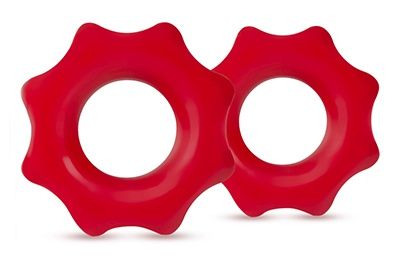 Набор из 2 красных фигурных эрекционных колец NUTZ - Blush Novelties - в Люберцах купить с доставкой