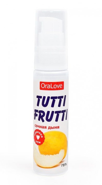 Гель-смазка Tutti-frutti со вкусом сочной дыни - 30 гр. - Биоритм - купить с доставкой в Люберцах