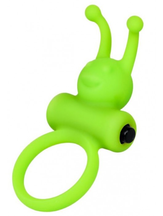 Зеленое эрекционное виброкольцо на пенис Cock Ring - A-toys - в Люберцах купить с доставкой