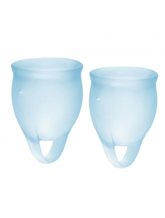 Набор голубых менструальных чаш Feel confident Menstrual Cup - Satisfyer - купить с доставкой в Люберцах