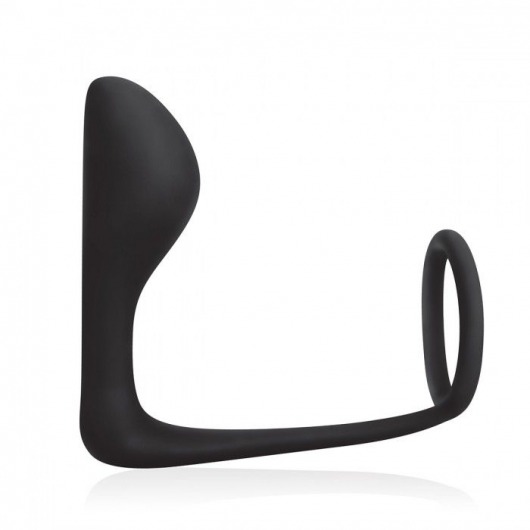 Стимулятор простаты с фиксацией эрекционным кольцом Prostate Gear - BlueLine - в Люберцах купить с доставкой