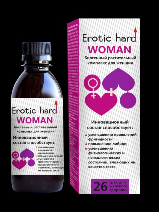 Женский биогенный концентрат для повышения либидо Erotic hard Woman - 250 мл. - Erotic Hard - купить с доставкой в Люберцах