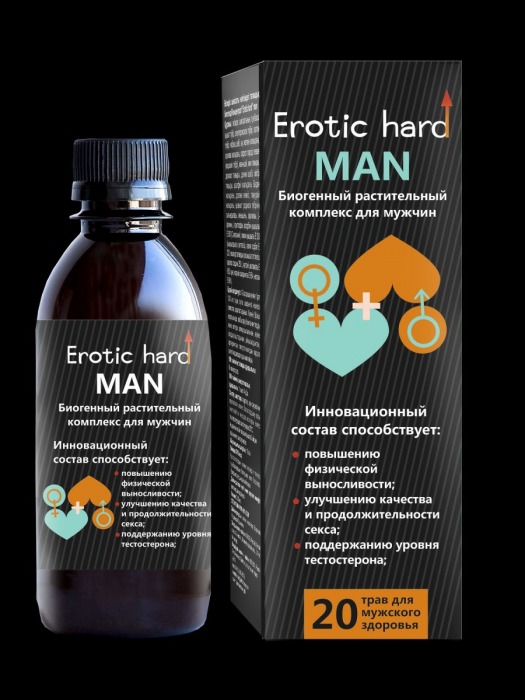 Мужской биогенный концентрат для усиления эрекции Erotic hard Man - 250 мл. - Erotic Hard - купить с доставкой в Люберцах