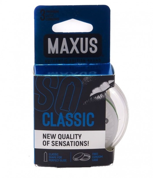 Классические презервативы в пластиковом кейсе MAXUS Classic - 3 шт. - Maxus - купить с доставкой в Люберцах
