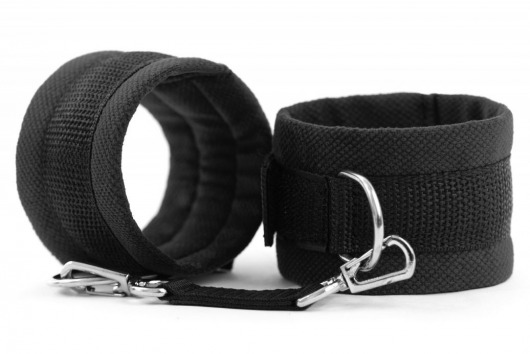 Черные наручники My rules на сцепке - БДСМ Арсенал - купить с доставкой в Люберцах