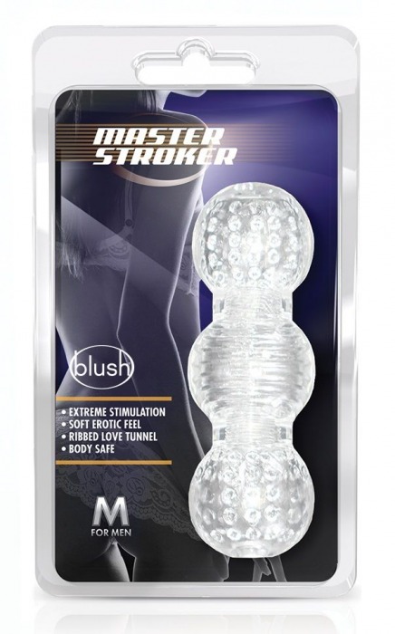 Прозрачный фигурный мастурбатор Master Stroker - Blush Novelties - в Люберцах купить с доставкой