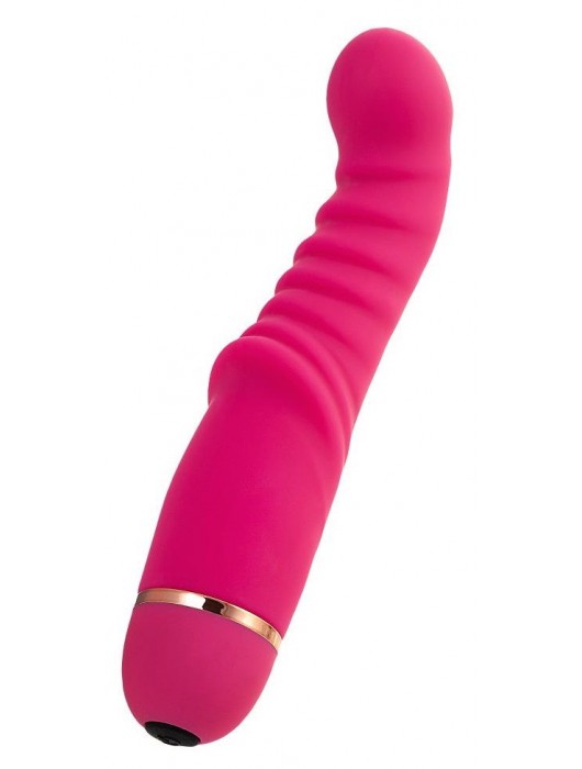 Розовый ребристый вибратор Capy - 17,4 см. - A-toys