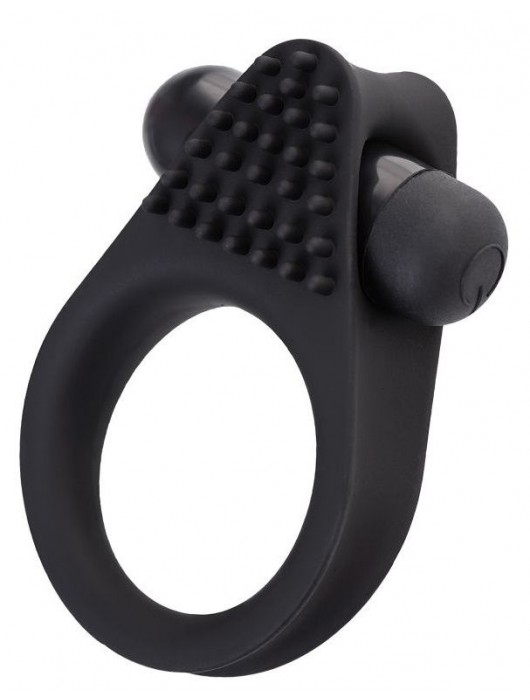 Черное эрекционное виброкольцо Brid с шипиками - A-toys - в Люберцах купить с доставкой