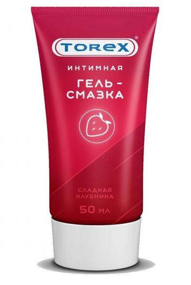Смазка на водной основе TOREX  Сладкая клубника  - 50 мл. - Torex - купить с доставкой в Люберцах