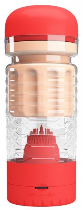 Вибромастурбатор-вагина Emily в красной колбе - Baile - в Люберцах купить с доставкой