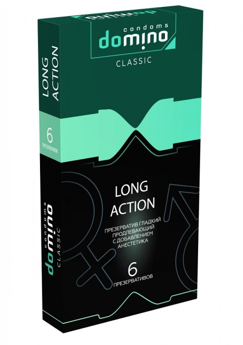 Презервативы с пролонгирующим эффектом DOMINO Classic Long action - 6 шт. - Domino - купить с доставкой в Люберцах