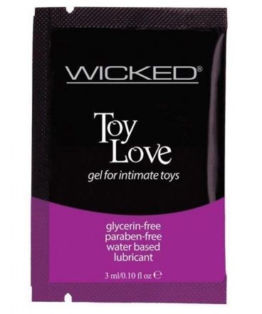 Лубрикант на водной основе для использования с игрушками WICKED Toy Love - 3 мл. - Wicked - купить с доставкой в Люберцах
