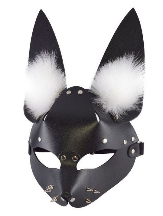 Черная маска  Зайка  с меховыми ушками - Sitabella - купить с доставкой в Люберцах