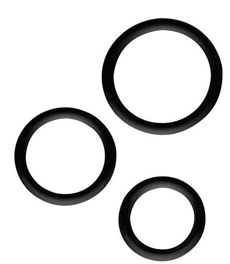 Набор из 3 эрекционных колец SILICONE COCKRINGS - Dream Toys - в Люберцах купить с доставкой