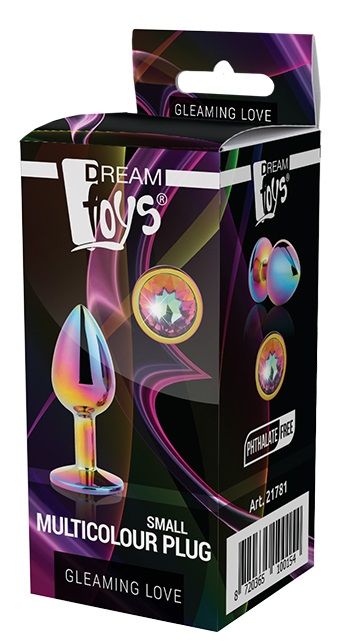 Голографическая анальная втулка с радужным кристаллом - 7,1 см. - Dream Toys - купить с доставкой в Люберцах