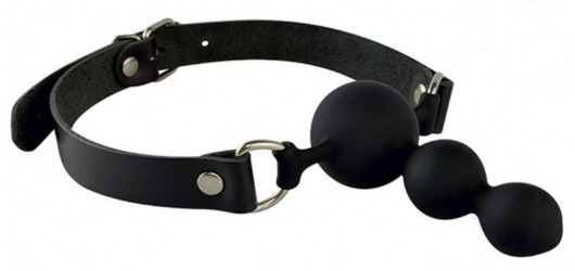 Черный кляп-пробка на регулируемых ремешках - Sitabella - купить с доставкой в Люберцах