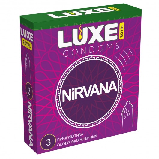 Презервативы с увеличенным количеством смазки LUXE Royal Nirvana - 3 шт. - Luxe - купить с доставкой в Люберцах