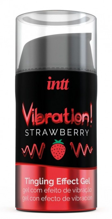 Жидкий интимный гель с эффектом вибрации Vibration! Strawberry - 15 мл. - INTT - купить с доставкой в Люберцах