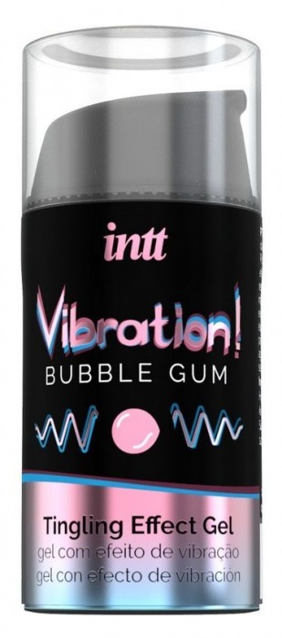 Жидкий интимный гель с эффектом вибрации Vibration! Bubble Gum - 15 мл. - INTT - купить с доставкой в Люберцах