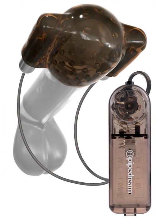 Дымчатый вибростимулятор головки пениса Dual Vibrating Head Teaser - Pipedream - в Люберцах купить с доставкой