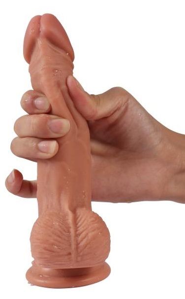 Телесный реалистичный фаллоимитатор REAL с трусиками для страпона - 19,5 см. - Real - купить с доставкой в Люберцах