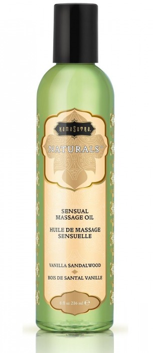 Массажное масло Naturals Vanilla Sandalwood с ароматом ванили и сандала - 236 мл. - Kama Sutra - купить с доставкой в Люберцах