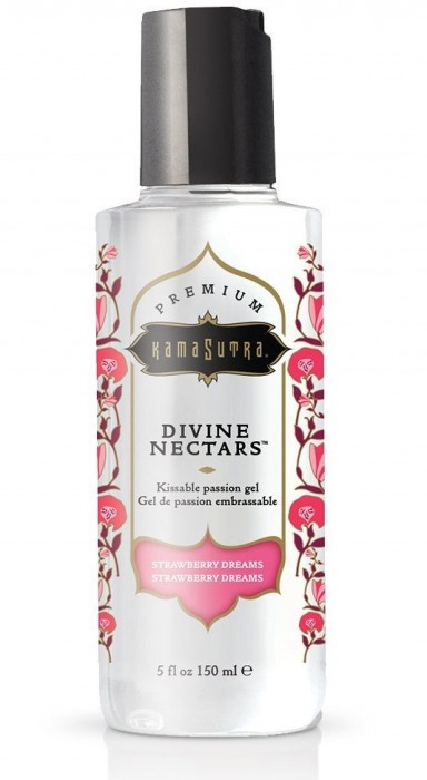 Гель-лубрикант на водной основе Divine Nectars Strawberry Dream с ароматом клубники - 150 мл. - Kama Sutra - купить с доставкой в Люберцах