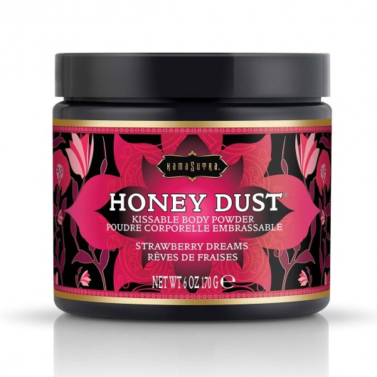 Пудра для тела Honey Dust Body Powder с ароматом клубники - 170 гр. - Kama Sutra - купить с доставкой в Люберцах