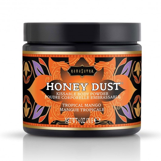 Пудра для тела Honey Dust Body Powder с ароматом манго - 170 гр. - Kama Sutra - купить с доставкой в Люберцах