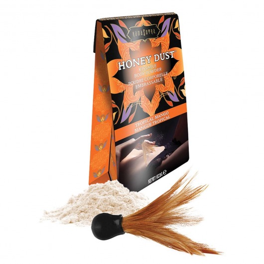 Пудра для тела Honey Dust Body Powder с ароматом манго - 28 гр. - Kama Sutra - купить с доставкой в Люберцах