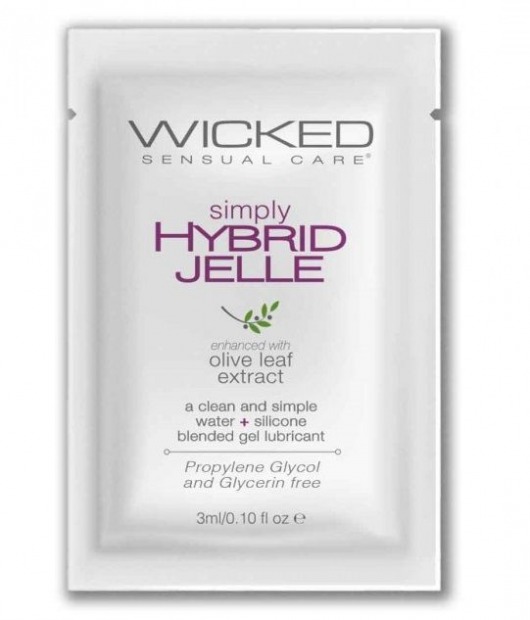 Гель-лубрикант на водно-силиконовой основе Simply Hybrid Jelle - 3 мл. - Wicked - купить с доставкой в Люберцах