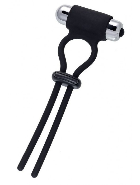 Черное эрекционное лассо на пенис Jat - A-toys - в Люберцах купить с доставкой