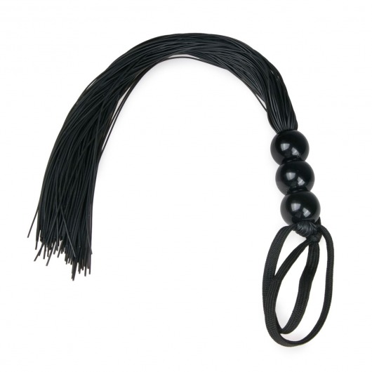 Черная силиконовая плеть Silicone Whip - 32 см. - Easy toys - купить с доставкой в Люберцах