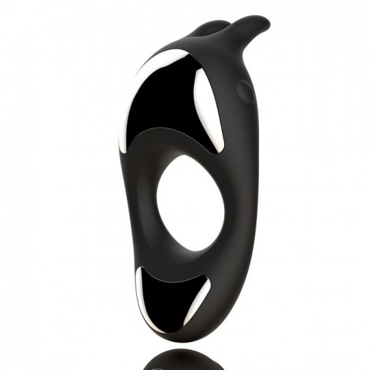 Черное эрекционное кольцо с двумя моторами Zeus Dual Vibe Cock Ring - FeelzToys - в Люберцах купить с доставкой