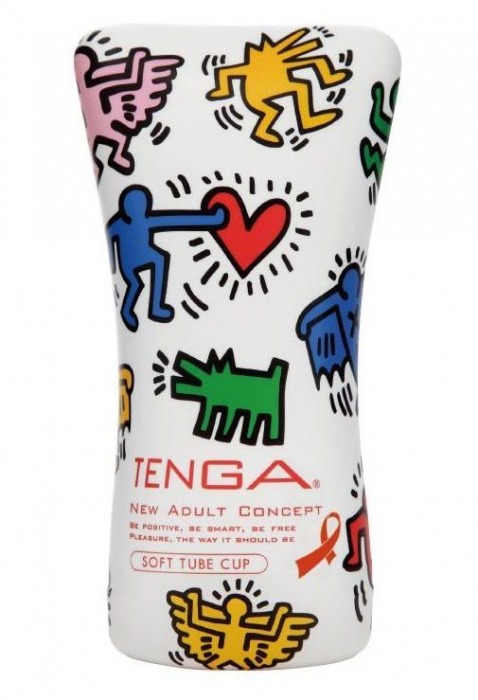 Мастурбатор-туба Keith Haring Soft Tube CUP - Tenga - в Люберцах купить с доставкой