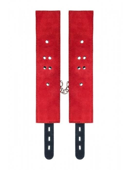 Красно-черные оковы на ноги из кожи - ToyFa - купить с доставкой в Люберцах