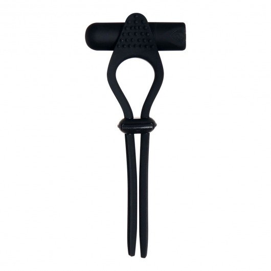 Черное эрекционное лассо с вибропулей Black Tie Affair - Zero Tolerance - в Люберцах купить с доставкой