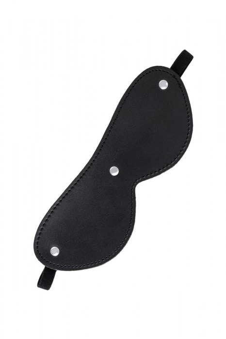 Черная кожаная маска Anonymo с мягким подкладом - ToyFa - купить с доставкой в Люберцах