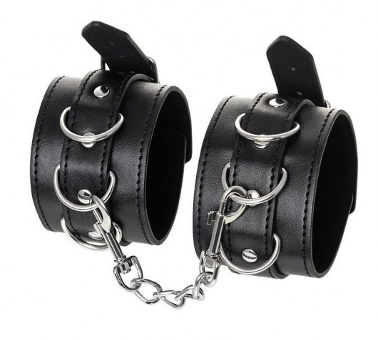 Черные оковы Anonymo из искусственной кожи - ToyFa - купить с доставкой в Люберцах