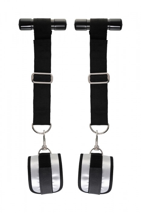 Черно-серебристые фиксаторы для рук на дверь Anonymo - ToyFa - купить с доставкой в Люберцах