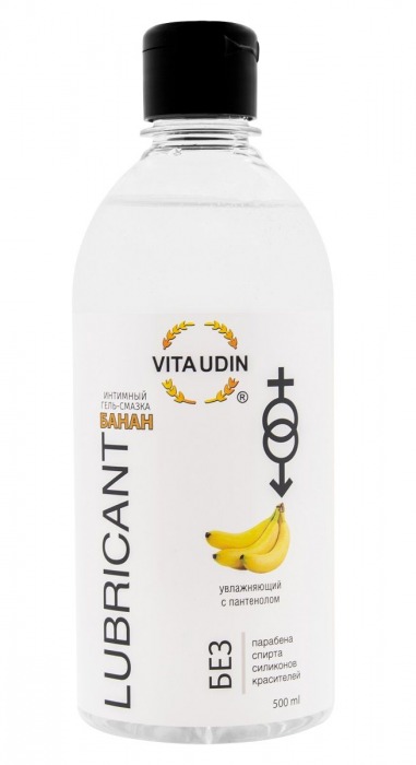 Интимный гель-смазка на водной основе VITA UDIN с ароматом банана - 500 мл. - VITA UDIN - купить с доставкой в Люберцах