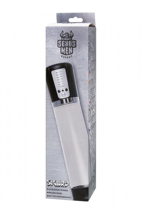 Прозрачная автоматическая помпа для пениса Sigurd - Sexus - в Люберцах купить с доставкой