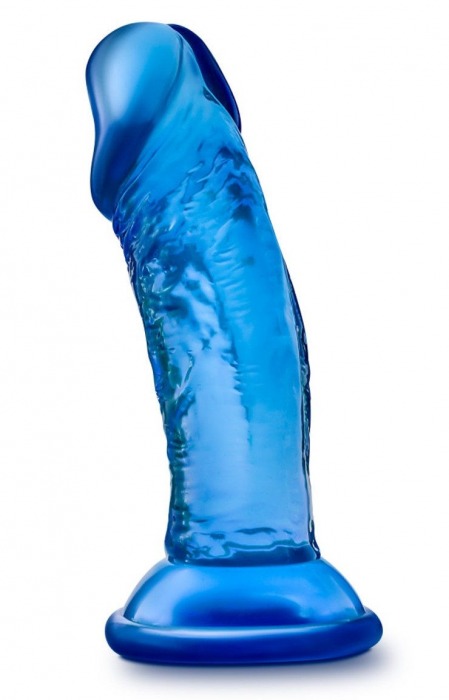 Синий анальный фаллоимитатор Sweet N Small 4 Inch Dildo with Suction Cup - 11,4 см. - Blush Novelties