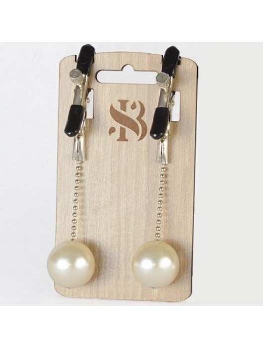 Зажимы на соски с бусинами под жемчуг Pearl - Sitabella - купить с доставкой в Люберцах