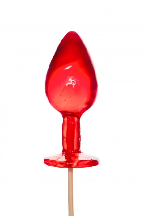 Красный леденец в форме малой анальной пробки со вкусом виски - Sosuчki - купить с доставкой в Люберцах