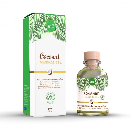 Массажный гель с ароматом кокоса Coconut - 30 мл. - INTT - купить с доставкой в Люберцах